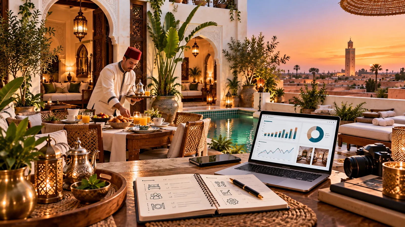 Expérience client dans un riad touristique à Marrakech