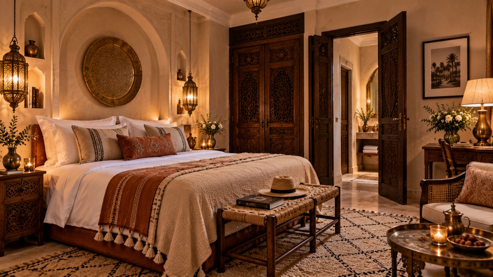 Suite rénovée d’un riad et spa à Marrakech