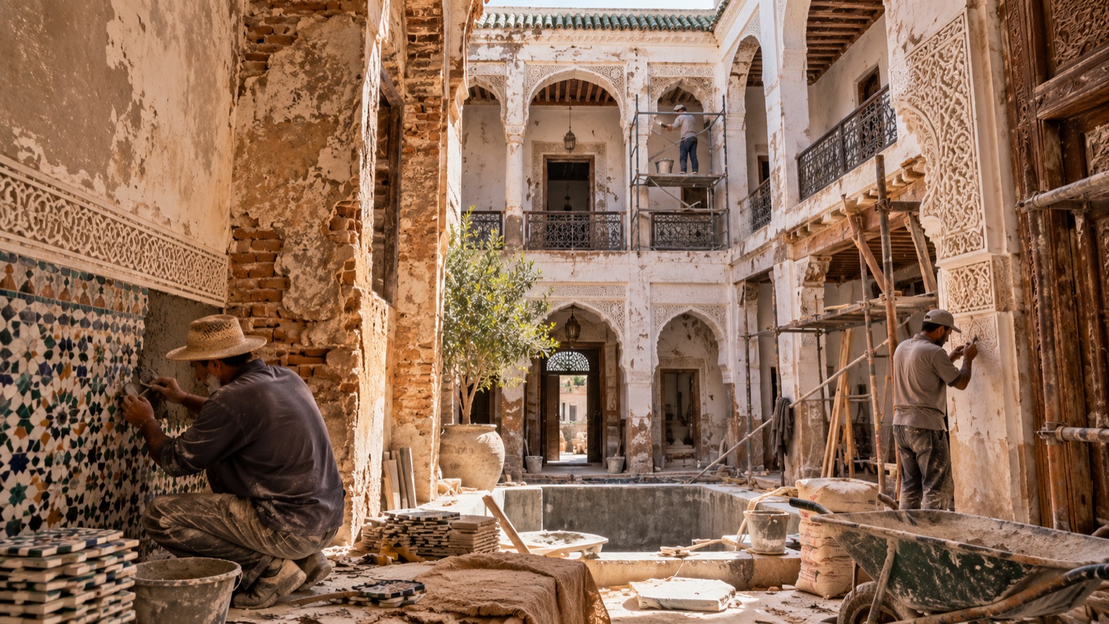 Artisans restaurant le patio d’un riad dans la Médina de Marrakech